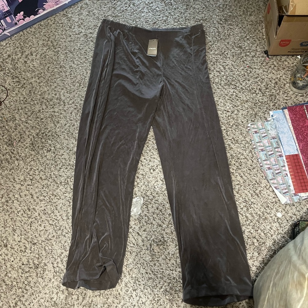 Chico's Elegant Gray Wide-Leg Pants